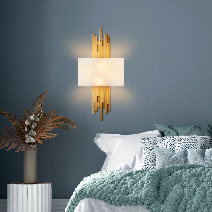 Opviq Axıs - 15111 Lámpara de Pared Dorado y Blanco Opviq Axıs - 15111 Lámpara de Pared Dorado y Blanco